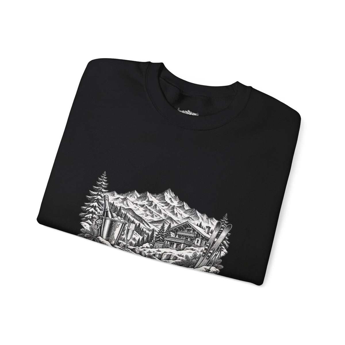 Mountain Floral Crewneck Sweatshirt — "You've met me at a very Swiss time"