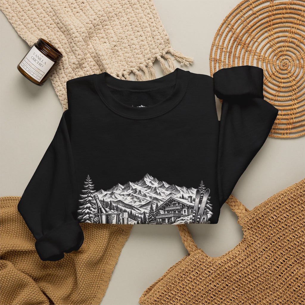 Mountain Floral Crewneck Sweatshirt — "You've met me at a very Swiss time"