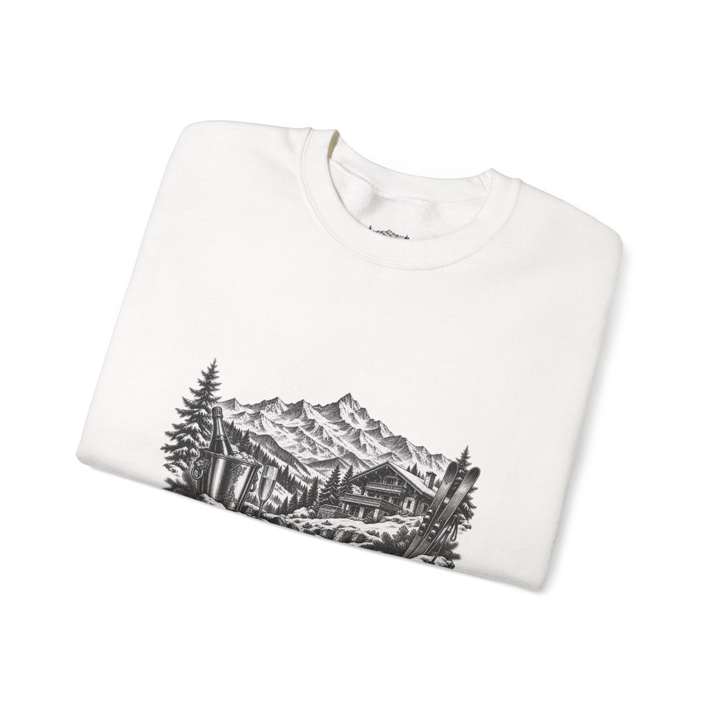 Mountain Floral Crewneck Sweatshirt — "You've met me at a very Swiss time"